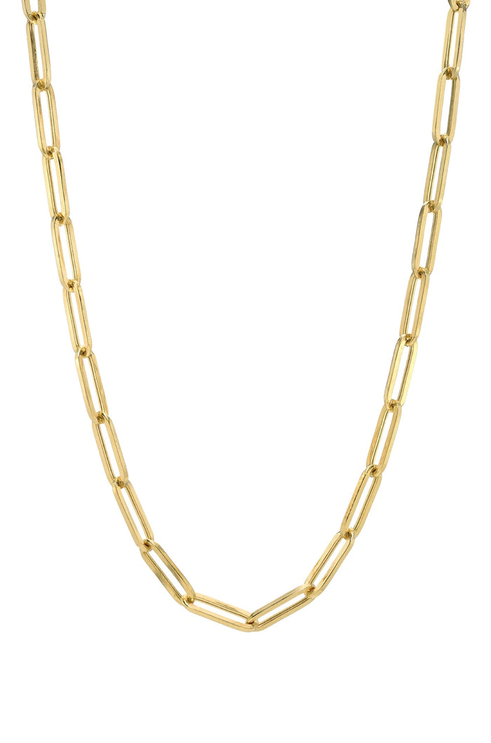 jnb 14K Gold Paperclip Chain No Pendant Chain Only
