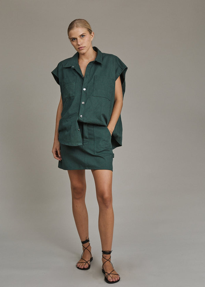 jnb Ace Denim Skirt - Fir