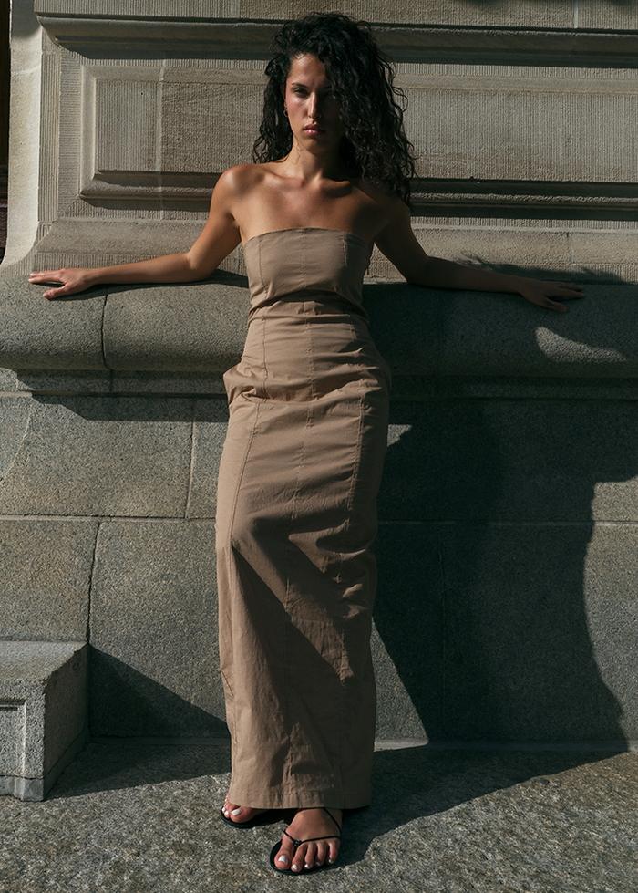 jnb Aiden Poplin Spandex Dress - Sludgy