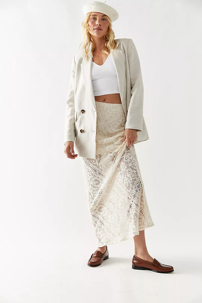 Jnb Arcana Maxi Skirt Lovers - Natural