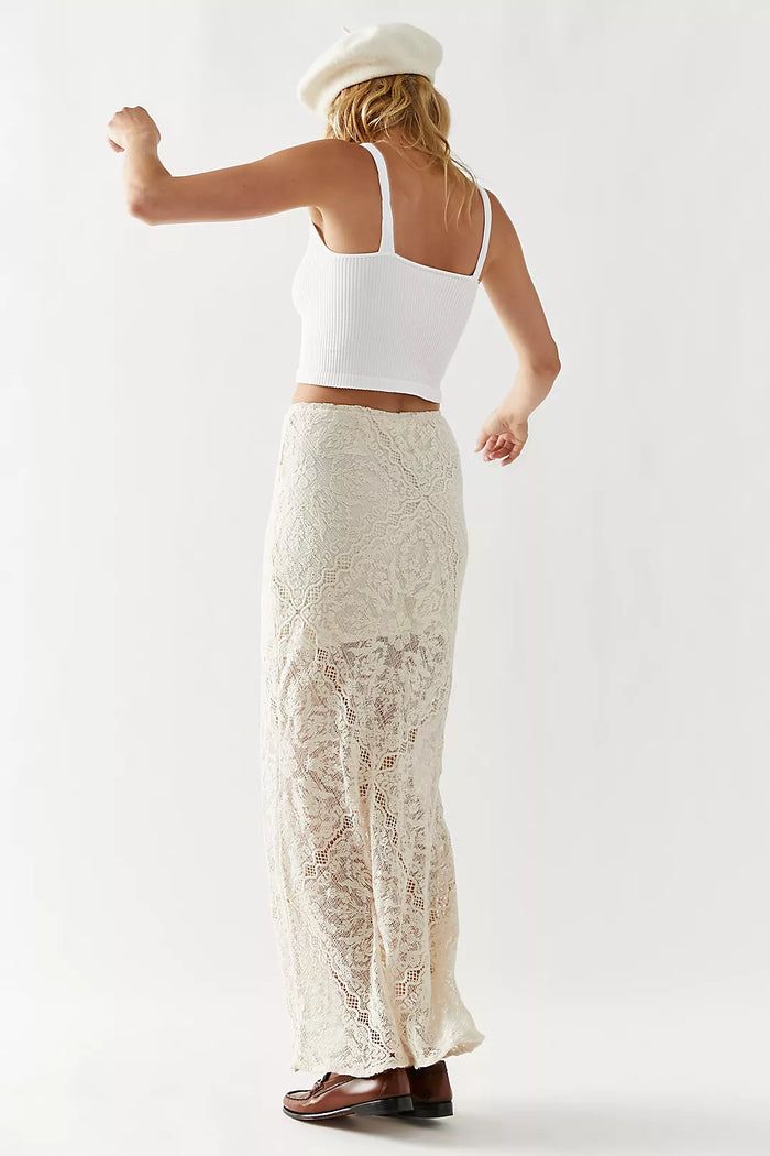 Jnb Arcana Maxi Skirt Lovers - Natural