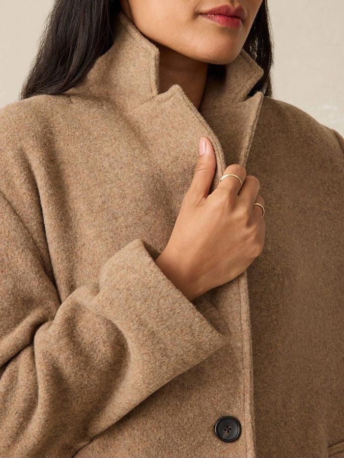 Jnb Atlantic Knit Coat - Cappuccino