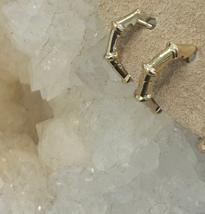 jnb Bamboo Huggie Hoops