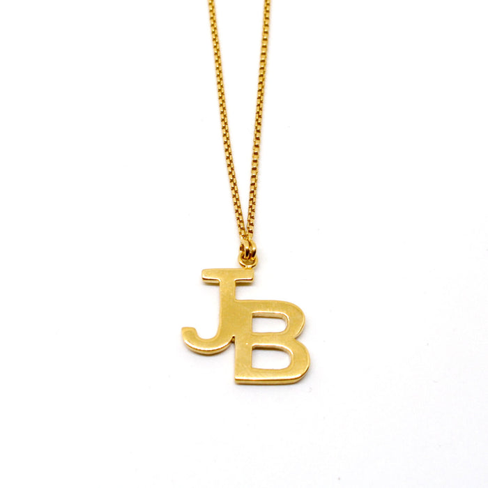 jnb Block Letter Initial Necklace