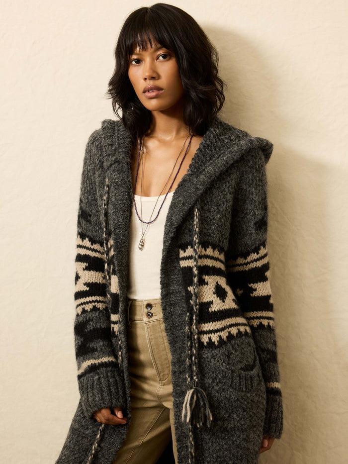 Jnb Chahtah Hooded Duster Charcoal
