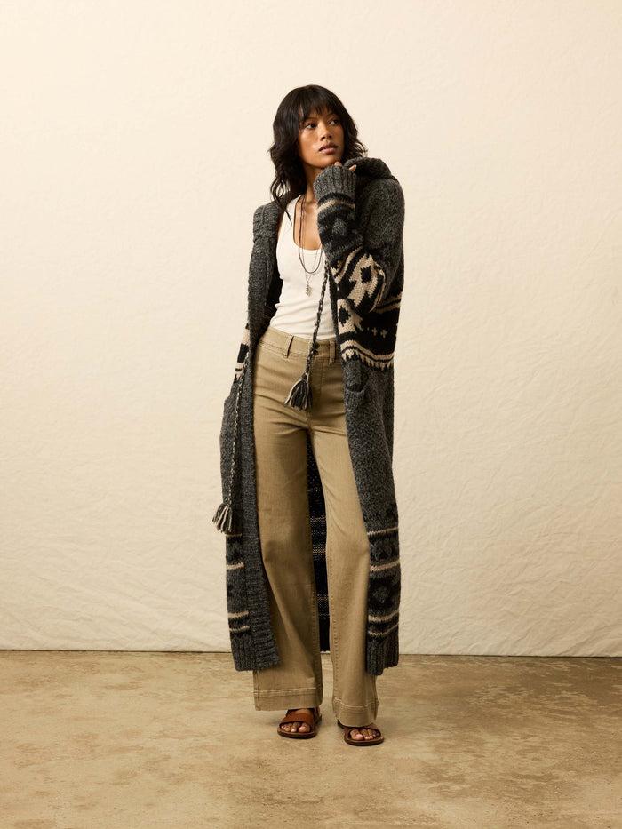 jnb Chahtah Hooded Duster Charcoal