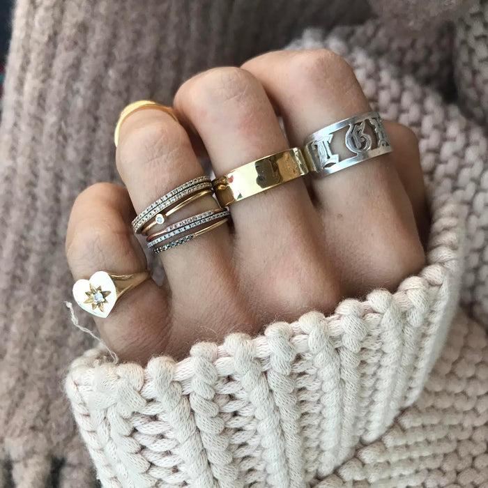 Jnb Charlotte Heart Starburst Ring