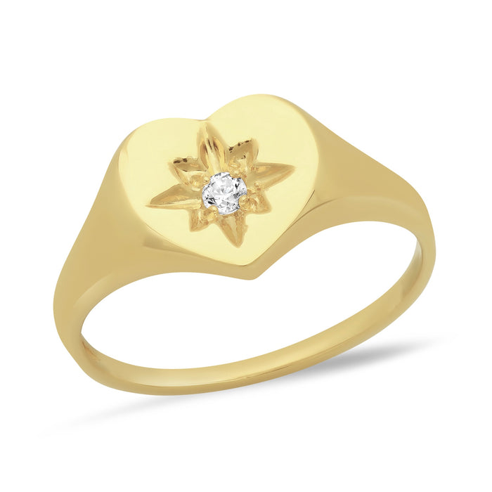jnb Charlotte Heart Starburst Ring