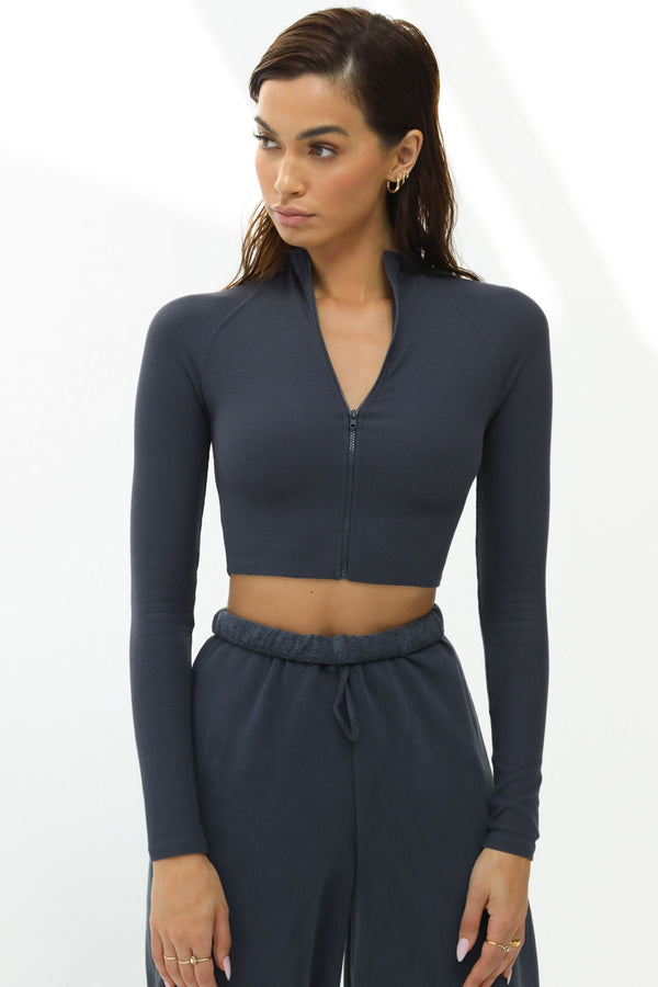 Jnb Crop Zip Long Sleeve
