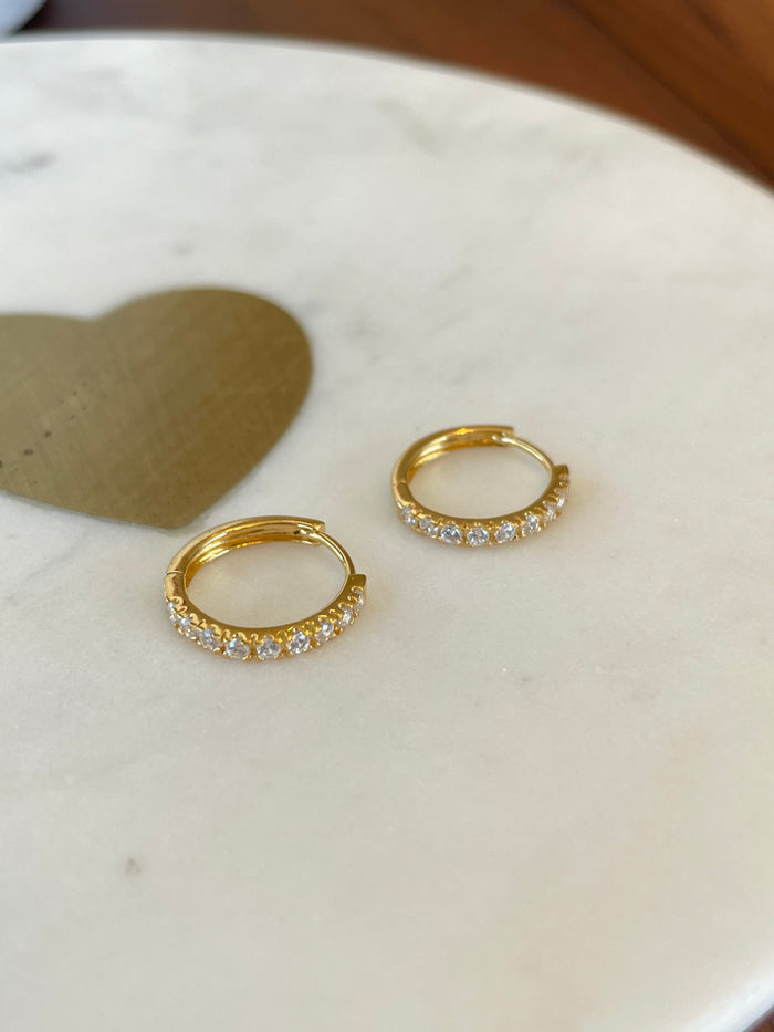 jnb CZ Gold Hoops