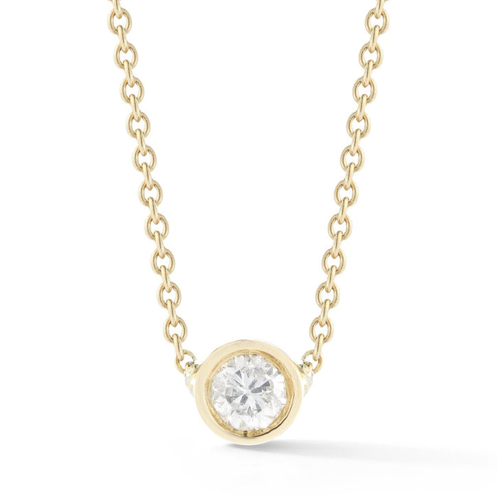 Jnb Dainty Diamond Bezel Necklace