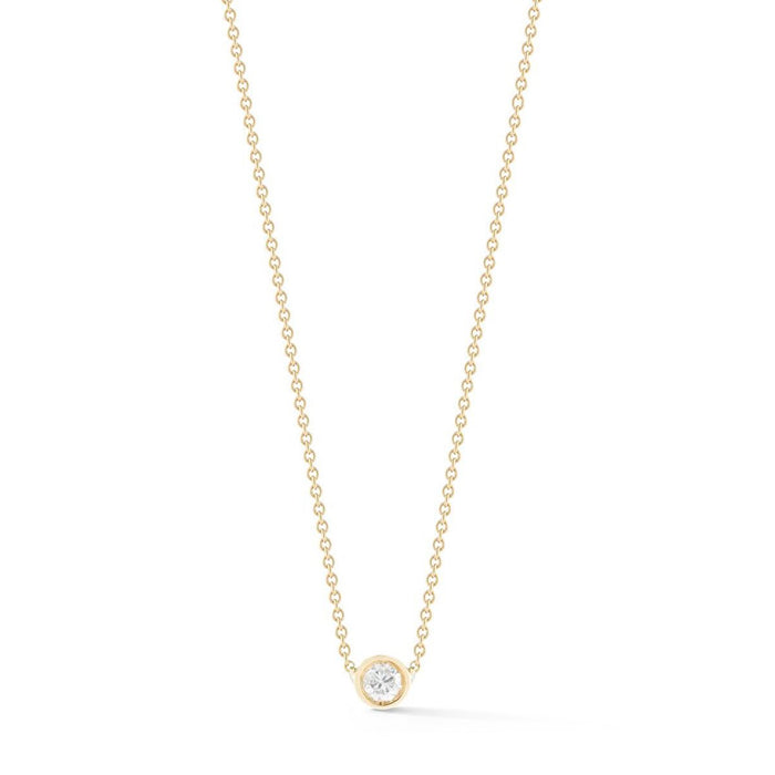 jnb Dainty Diamond Bezel Necklace