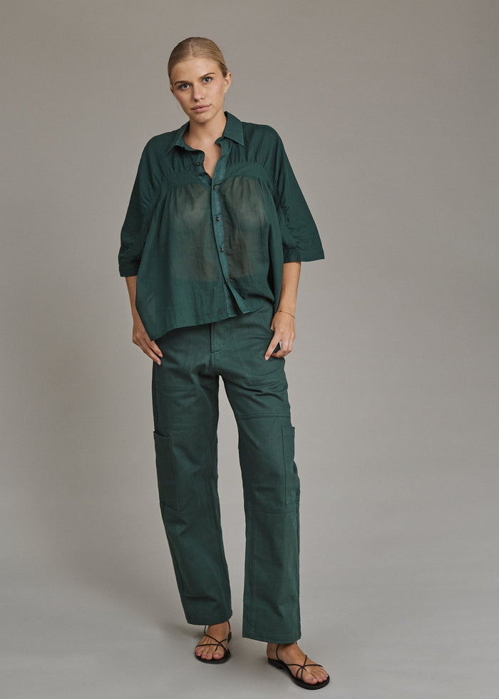 jnb Derby Tissue Cotton Top - Fir