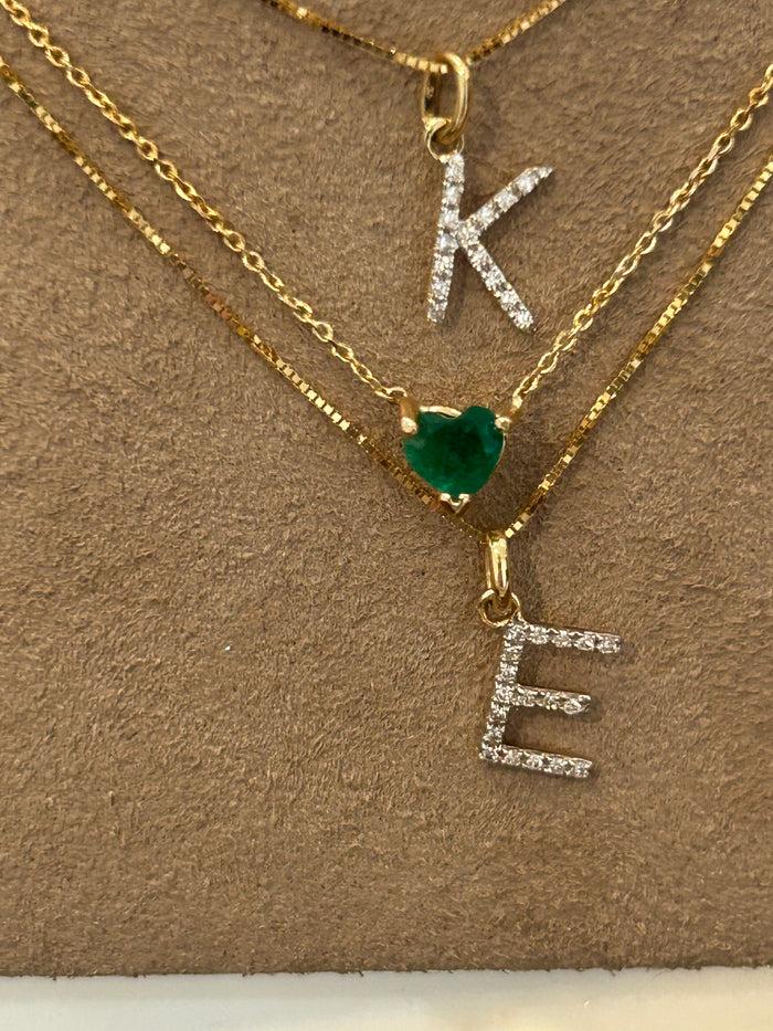 jnb Emerald Heart Necklace