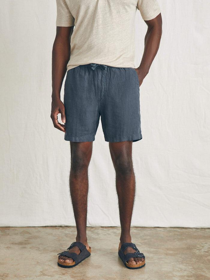 jnb Essential Linen Short - Washed Black