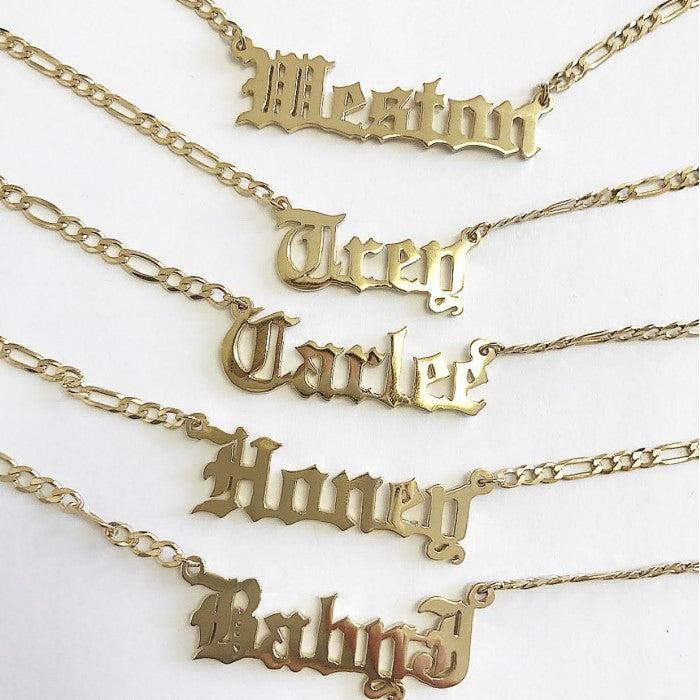 Jnb Goth Nameplate Necklace