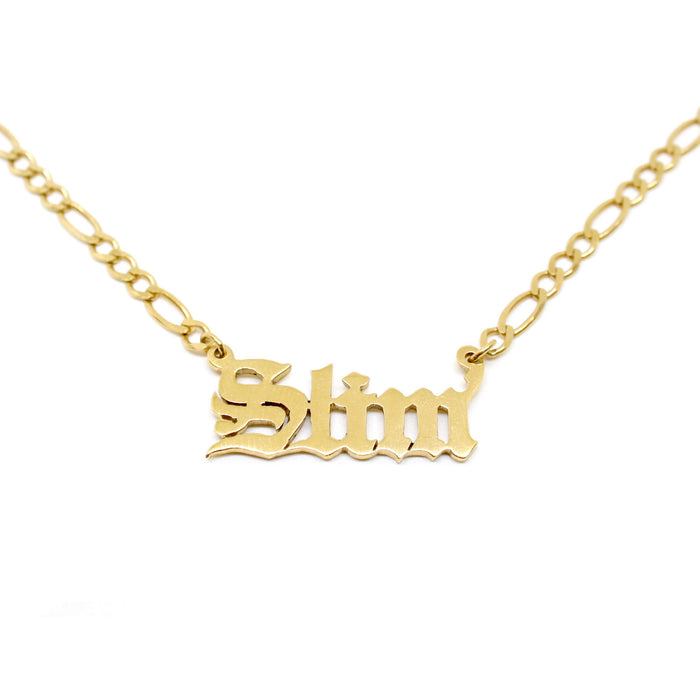 jnb Goth Nameplate Necklace