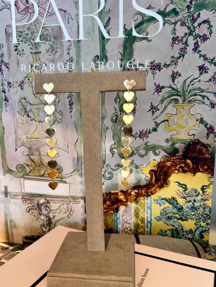 jnb Heart Link Chain Earrings