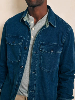 Jnb Jersey Shirt Jacket - Indigo