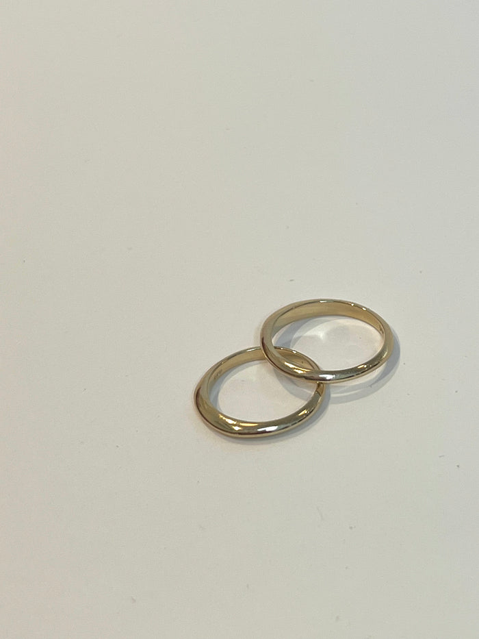 Jnb Knife Edge Gold Band