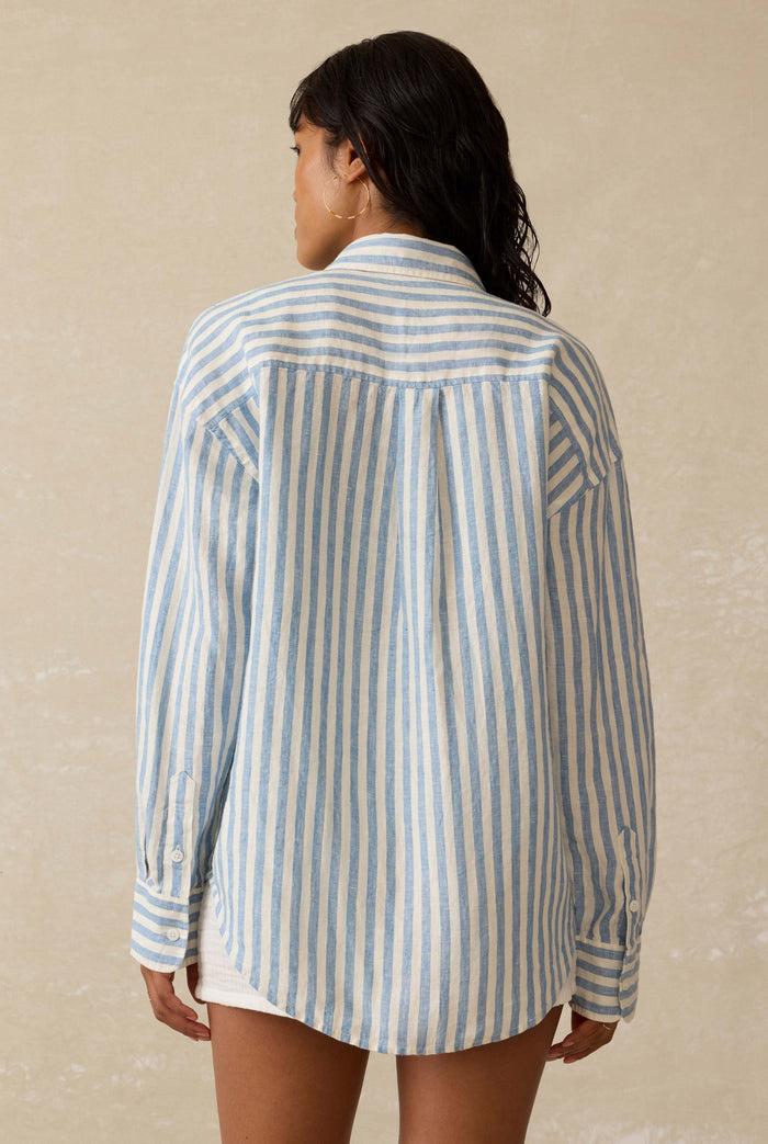Jnb Laguna Linen Relaxed - Ocean Lucy Stripe