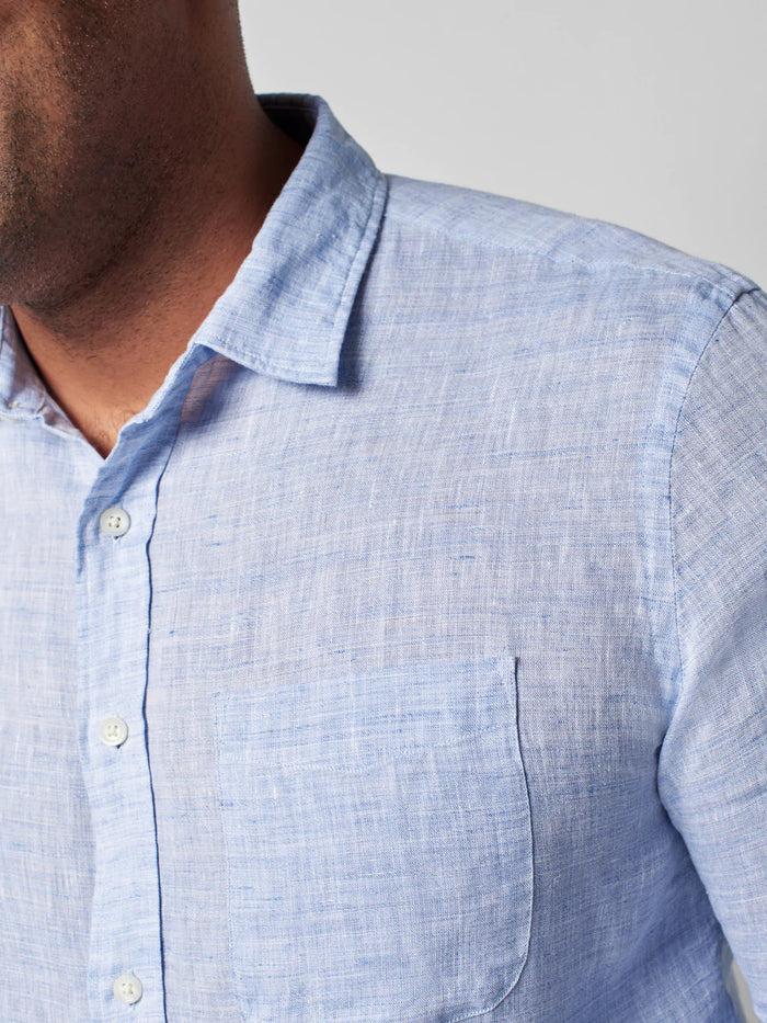 Jnb Laguna Linen Shirt - Light Blue Melange