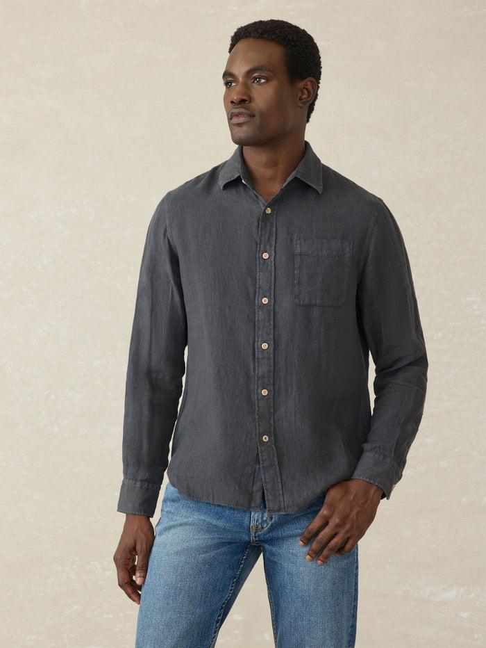 jnb Laguna Linen Shirt - Washed Black
