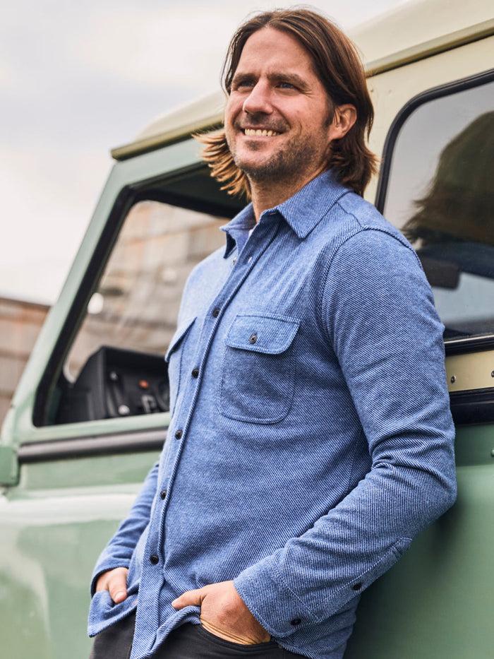 jnb Legend Sweater Shirt - Glacier Blue Twill Mens