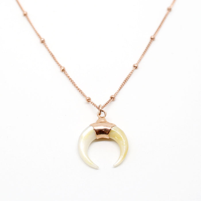 Jnb Love Mother Of Pearl Horn Necklace