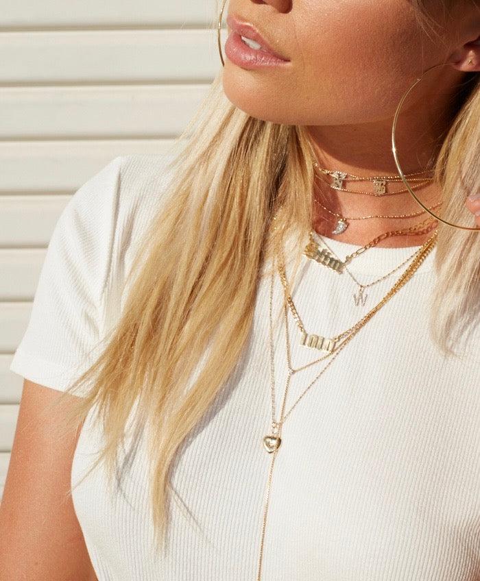 Jnb Mini Name Plate Necklace