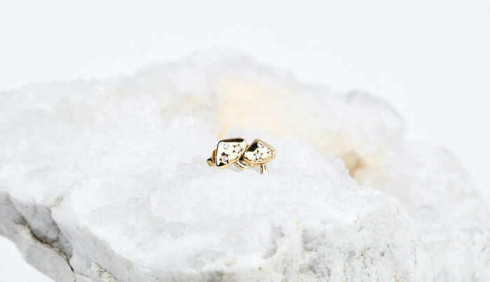 jnb Mushroom Diamond Studs