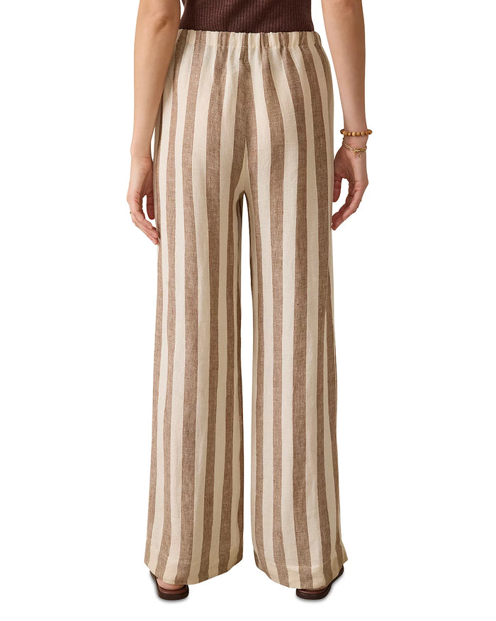 Jnb Palma Linen Drawstring Pant - Cocoa Beach Stripe