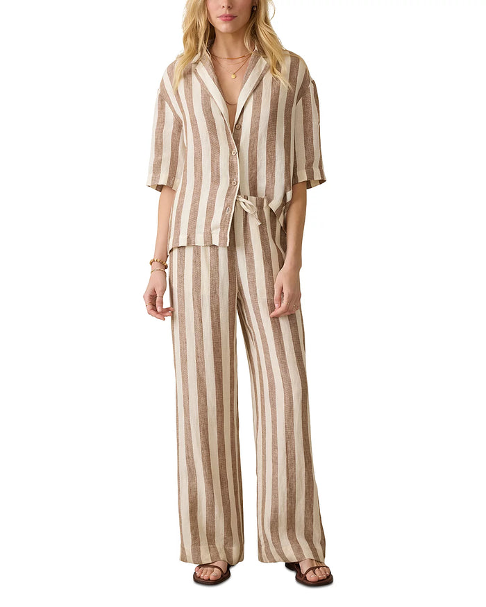 Jnb Palma Linen Drawstring Pant - Cocoa Beach Stripe