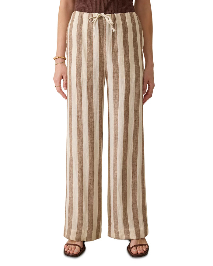 jnb Palma Linen Drawstring Pant - Cocoa Beach Stripe