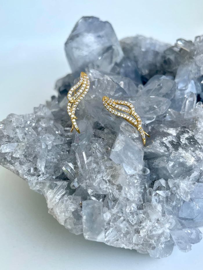 Jnb Peacock Feather Ear Crawler