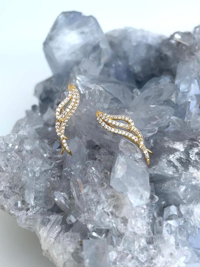 jnb Peacock Feather Ear Crawler