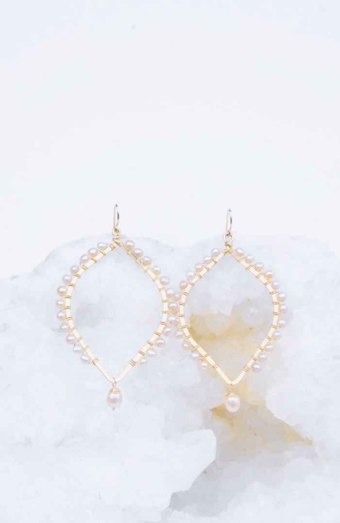 Jnb Pearl Chandelier Earrings
