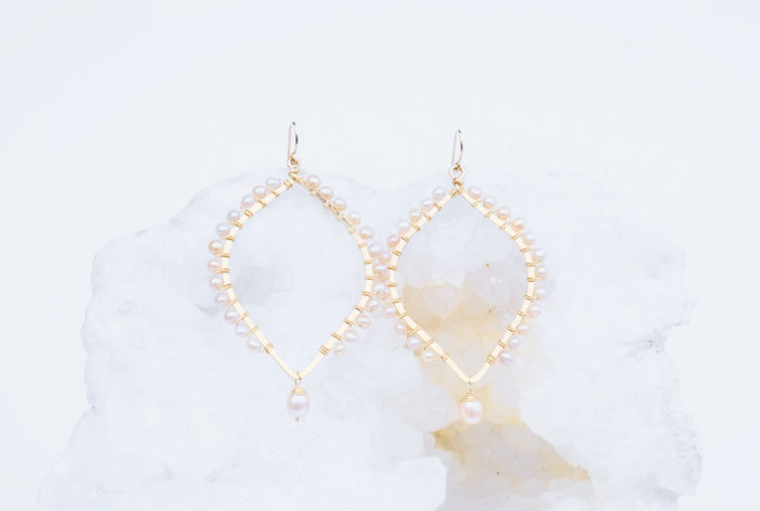 jnb Pearl Chandelier Earrings