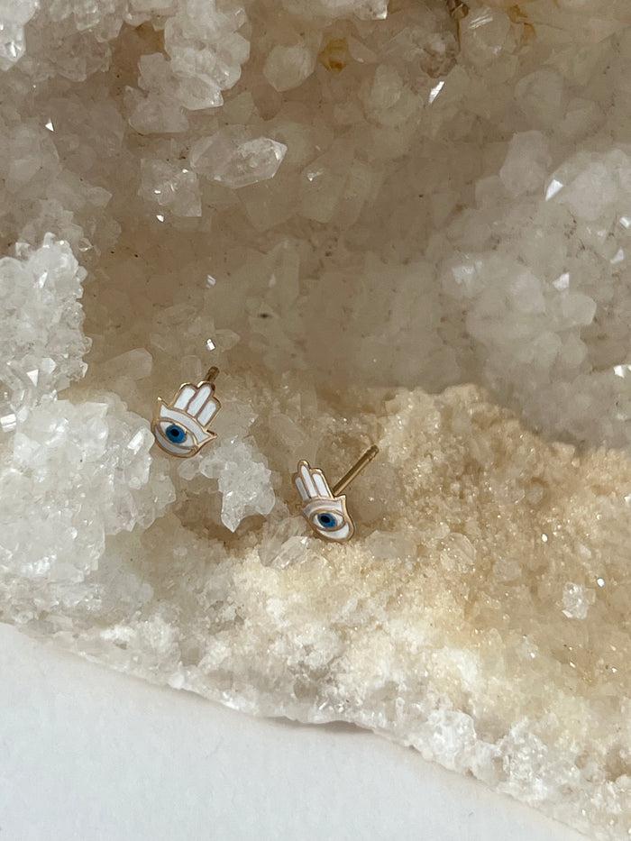 jnb Petite Hamsa Stud Earrings