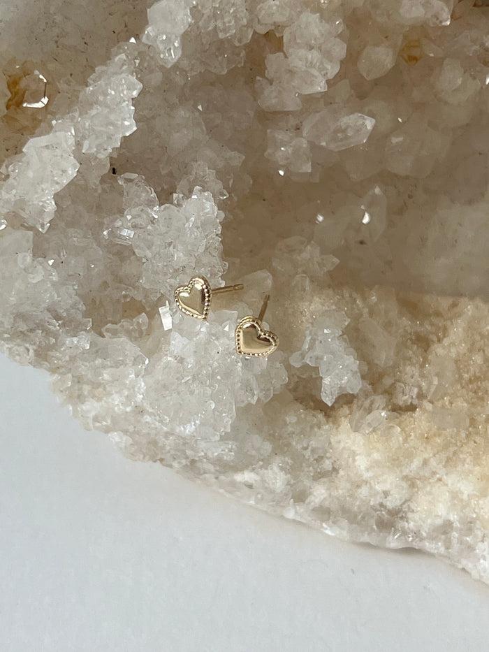 jnb Petite Heart Stud Earrings