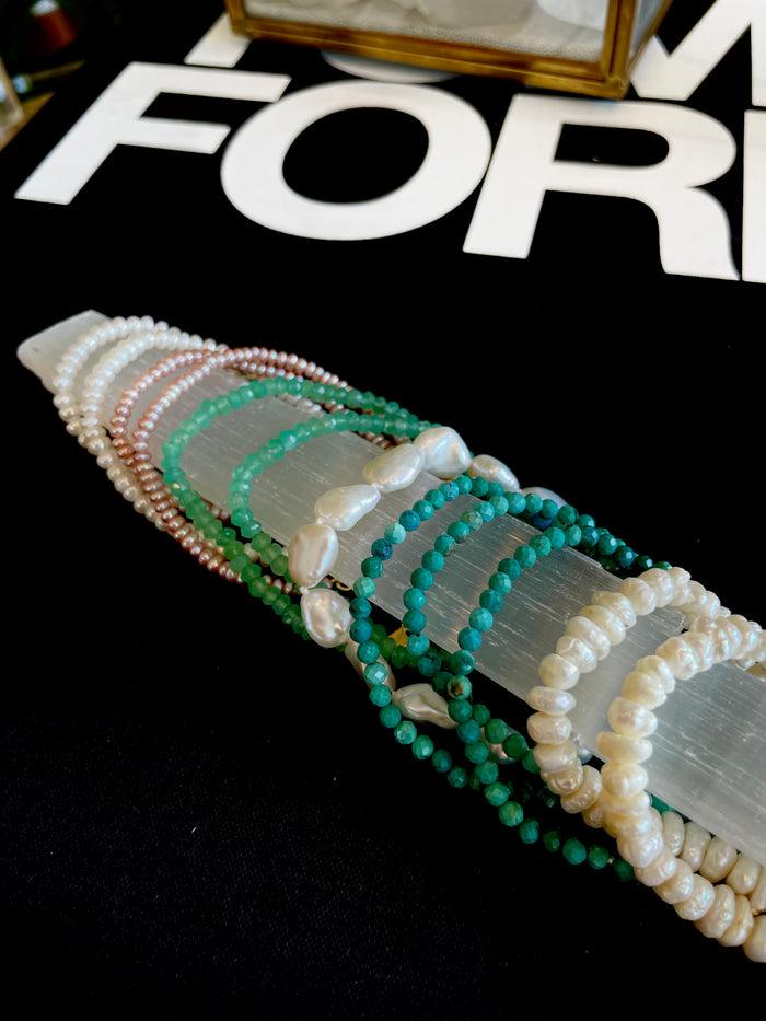 Jnb Sage Green Bead Bracelet