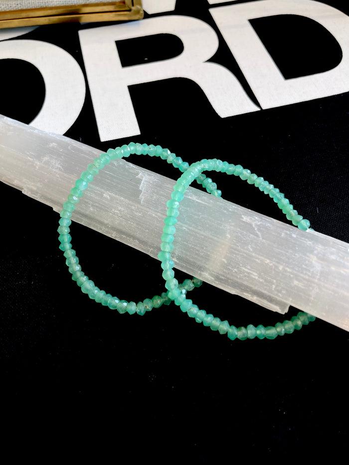 jnb Sea Glass Teal Bead Bracelet