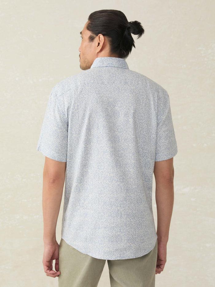 Jnb Short-Sleeve Breeze Shirt - Sky Blue Frond