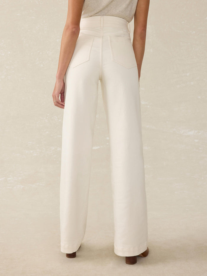 Jnb Stretch Terry Harbor Pant - Egret