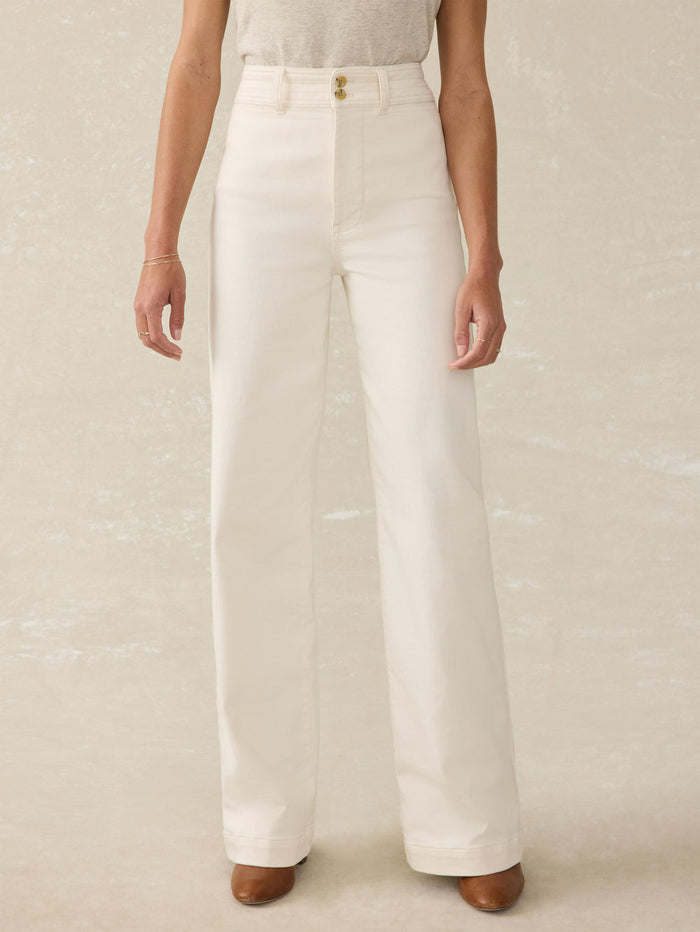 jnb Stretch Terry Harbor Pant - Egret