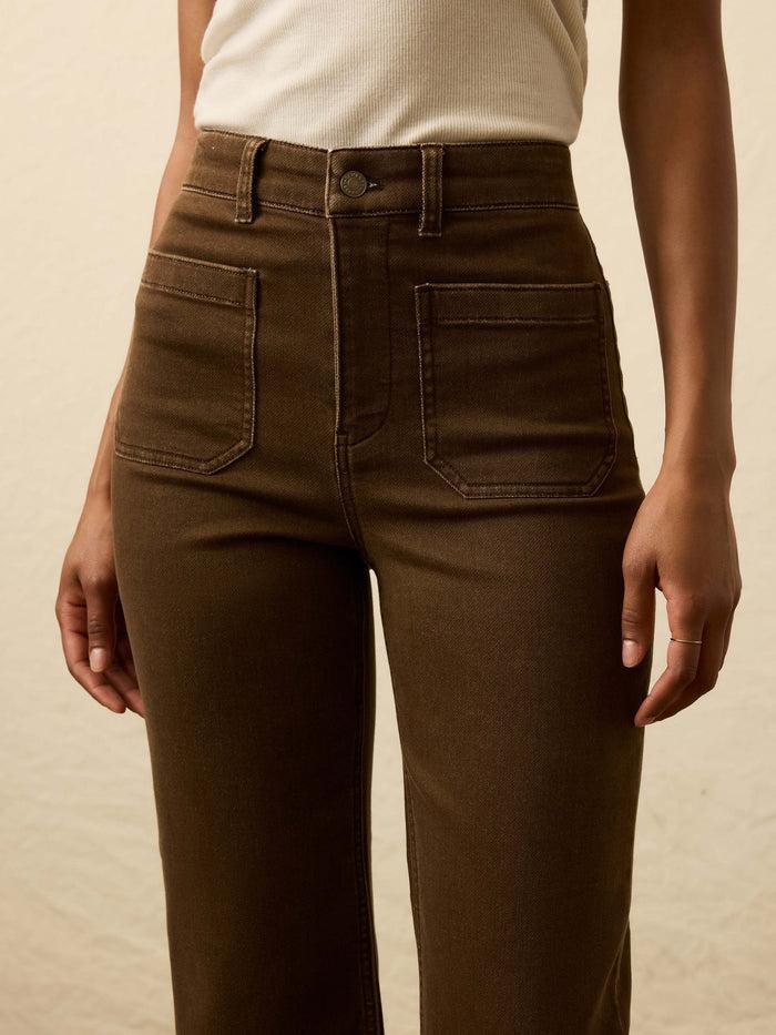 jnb Stretch Terry Patch Pocket Ankle Walnut