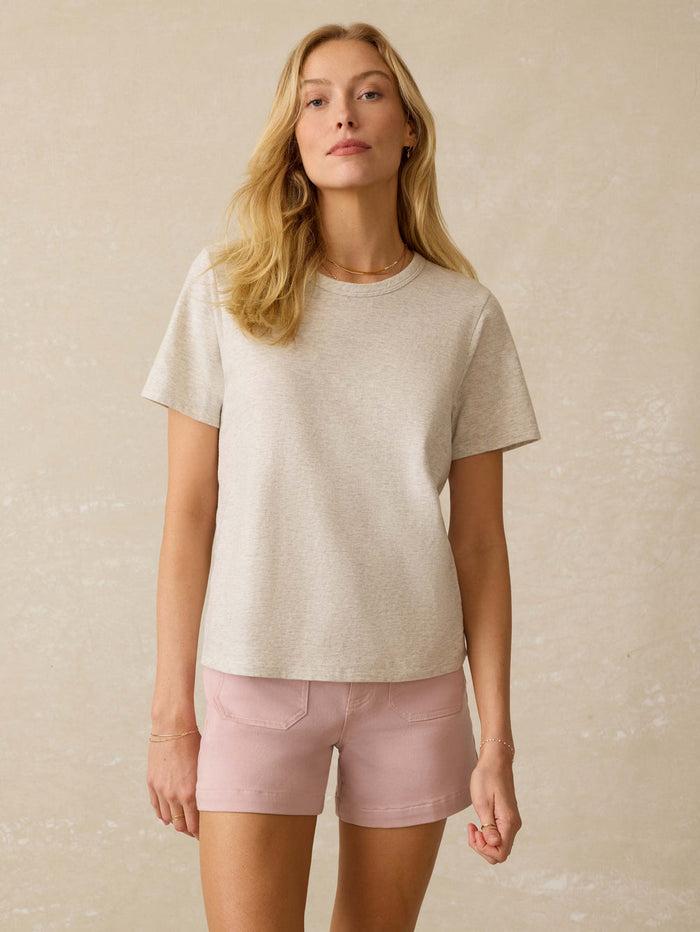 jnb Sunwashed Essential Tee - Island Dune Heather