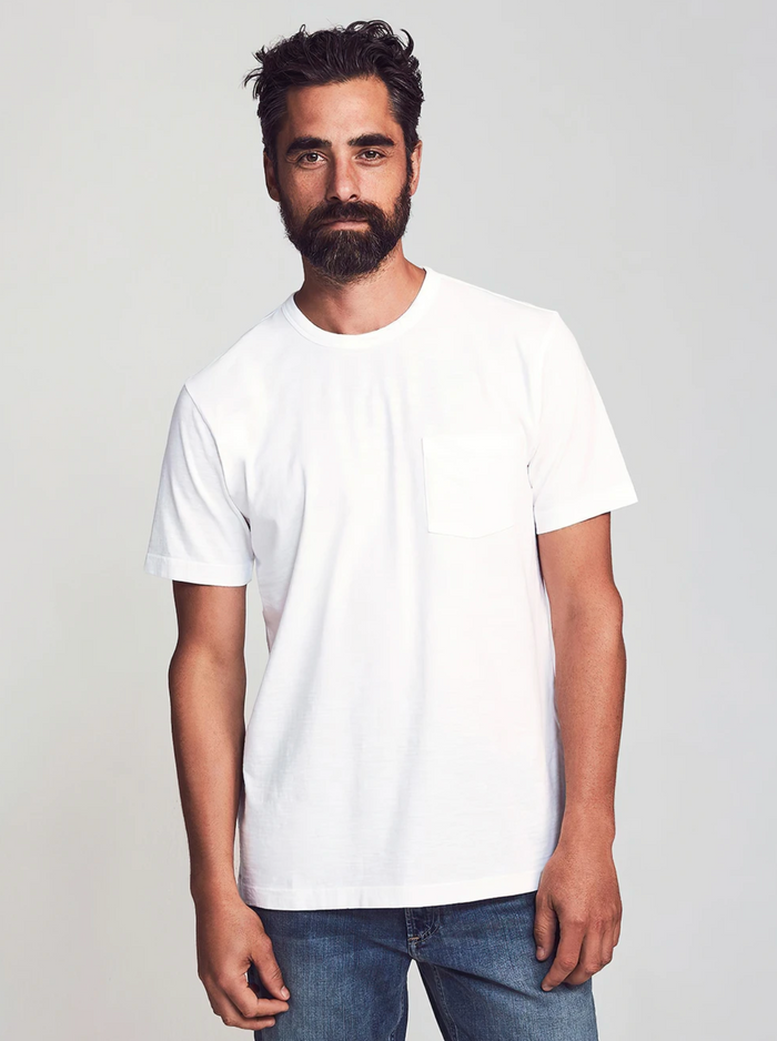jnb Sunwashed Pocket Tee-White