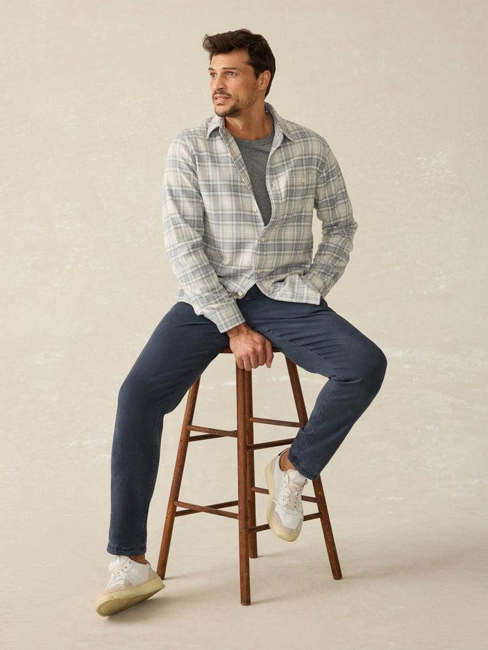 jnb Super Brushed Flannel - Grey Falls Plaid