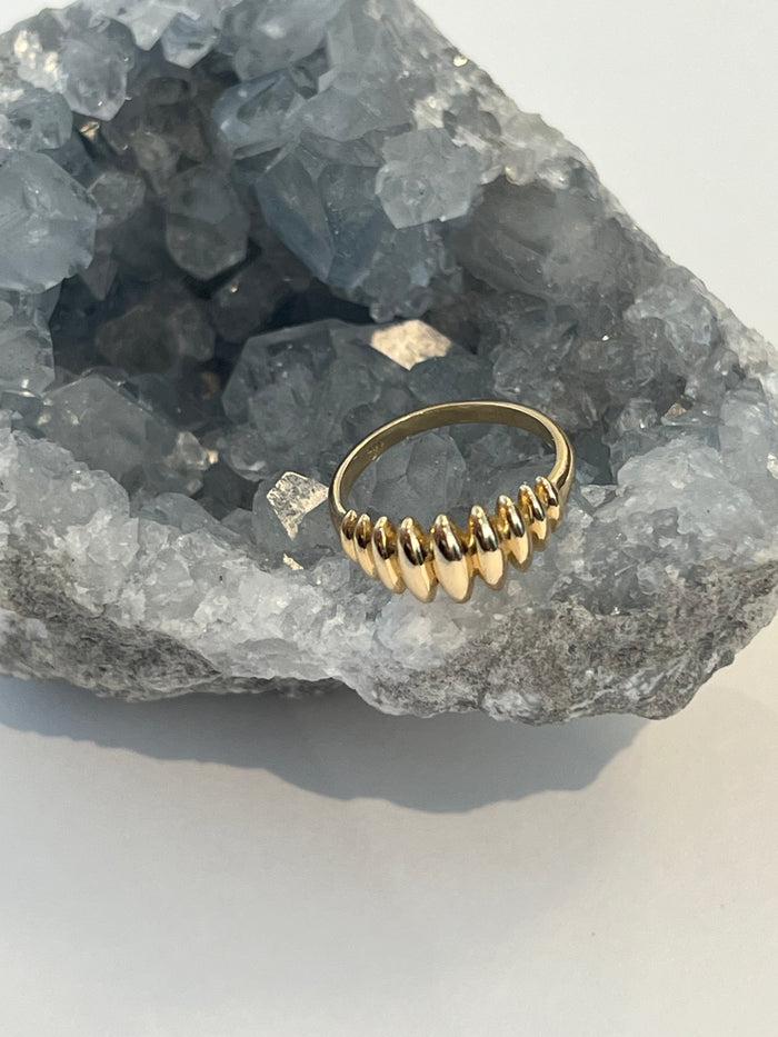 jnb Textured Gold Band